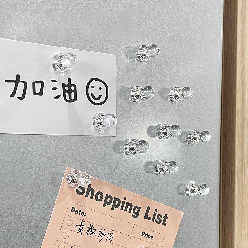 20PCS Transparent Magnetic Push Pins Strong Magnets Thumbtacks for Refrigerator Whiteboard Photo Display Office Home Decor