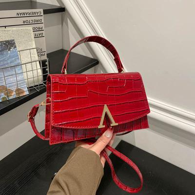 Persönlichkeitstrend Krokodilmuster lässige kleine quadratische Tasche Damen neue ausländische Stil Nische Kette Einzel Schulter Umhängetasche