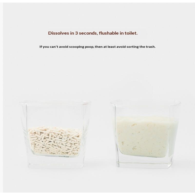 Originální rostlinná tofu kočkolit 6L Zelený čaj Směs rostlinné kočkolity Rychle hrudkující Potřeby pro domácí mazlíčky