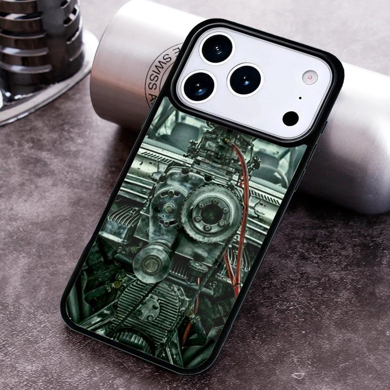 Awesome Car Engine Phone Case For iPhone 17 16 15 14 13 12 11 Pro Max Plus 17Air Soft Silicone Cover