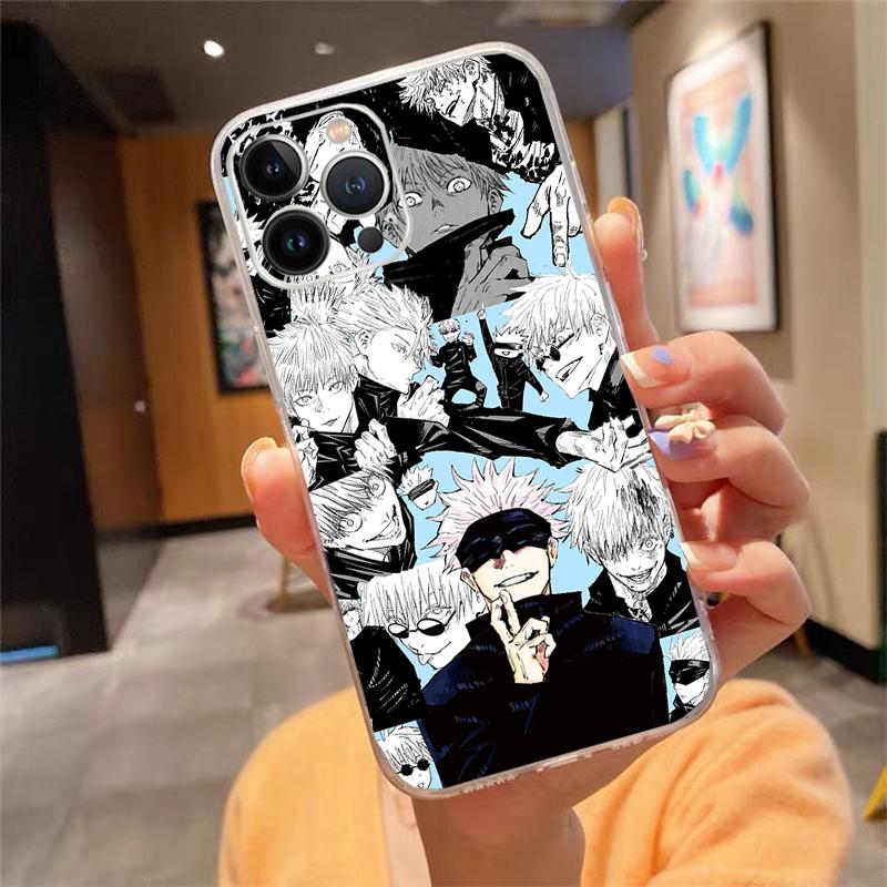 Phone Case For Iphone 17 Pro Max Air 16 15 14 13 Pro Max 15 16 Pro 15Plus Anime Jujutsu Kaisen Yuji Itadori Satoru Gojo