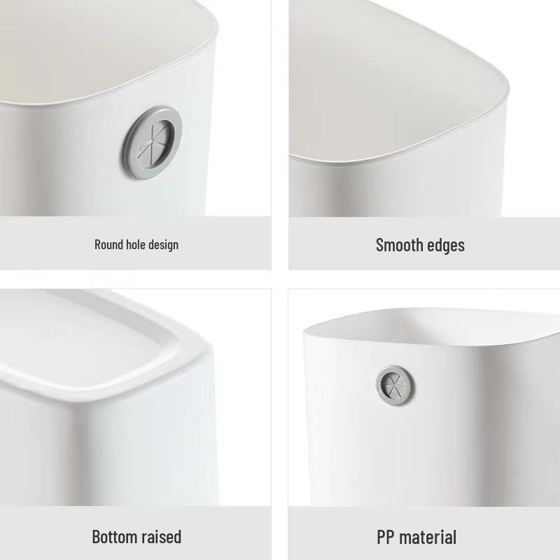 Nordic Large-Capacity Lidless Trash Can for Home - Ideal for Living Room, Kitchen, Bedroom, Bathroom