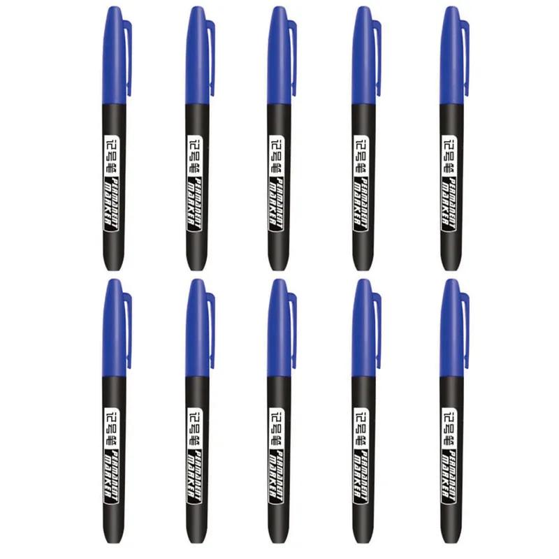 

10-12PCs Permanent Marker Pen Fine/Thin & Crude/Twin Nib 1.5mm Waterproof Oil-Based Ink Black Blue Red School Office Supplies