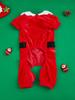 Hund Weihnachtsmann Cosplay Jumpsuit Weich Warm Hundekleidung mit Zuckerstange Hunde Pyjamas Kostüme Welpe Hund Katze Bekleidung Weihnachten Cos P