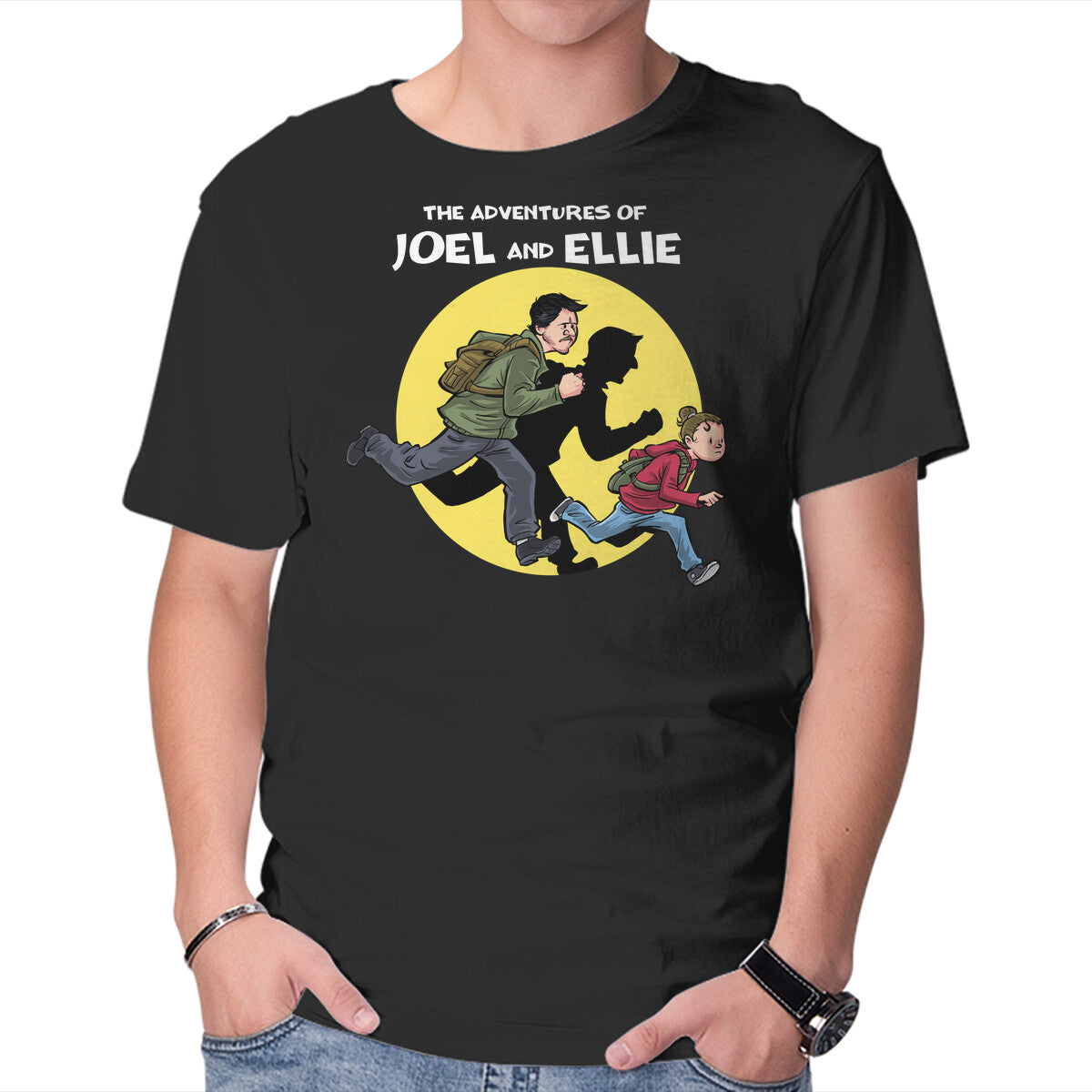 Unisex Crew Neck T-Shirt The Adventures Of Joel And Ellie Graphic Short Sleeve Casual Tee M