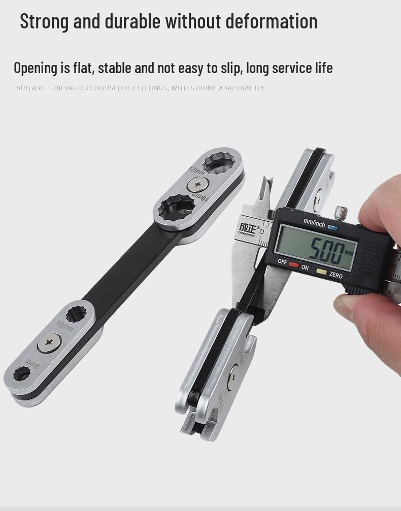 360° Rotatable Adjustable 8-in-1 Double-Ended Torx Wrench for Auto Repair