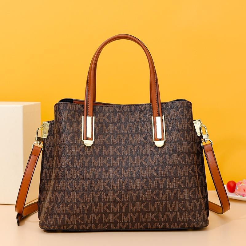 Spring and Summer New Women's Bags Fashion Printed Letter Handbags Retro Large-capacity Tote Bags Shoulder Messenger Bags