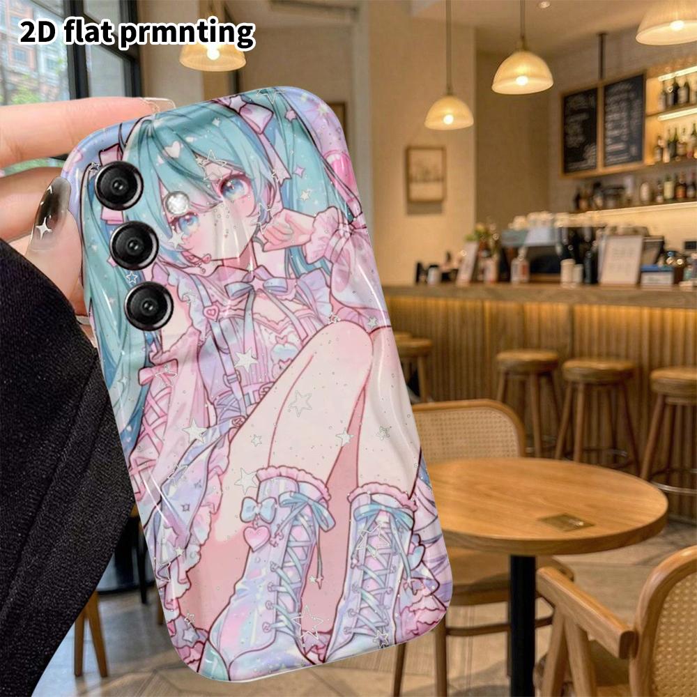Phone case: 2D flat, suitable for Samsung Galaxy A34 A35 M05 M06 S20 S22 S21 FE Plus 5G protective case, sweet girl style, perfect Christmas and Hallo