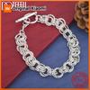925 Sterling Silver 8-inch Delicate Multi-Loop Bracelet for Men and Women, Party Gift, Hip Hop Jewelry Accessories