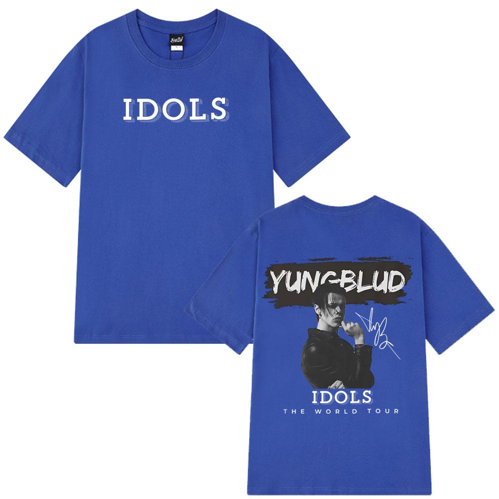 Personnalisation Yungblud Tournée Mondiale 2025 Nouveaux Idoles T-shirt Vintage Unisexe Unisexe Punk Rock T-shirts Manches Courtes Coton Hiphop Overs