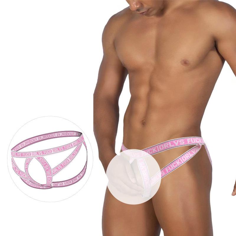 ORLVS Men Erotic Clothing New Low Waist Men Gay Briefs Underwear Cotton Soft Sexy Men's Panties Comfortable U Convex Hollow Sexy Underwear