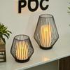 Simple Ironwork Lanterns, Metal Candles, Candlesticks, Atmosphere Props, Home Living Room Ornaments, Handicrafts