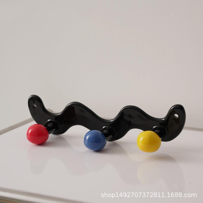 

W-образный керамический крючок, креативное отверстие, крючок для двери, стойка для хранения, современное украшение для стен дома, крючок для хранения одежды и головных уборов