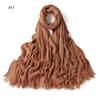 % rayon pleated solid color human cotton two-end beard bag headscarf female, new breathable soft scarf