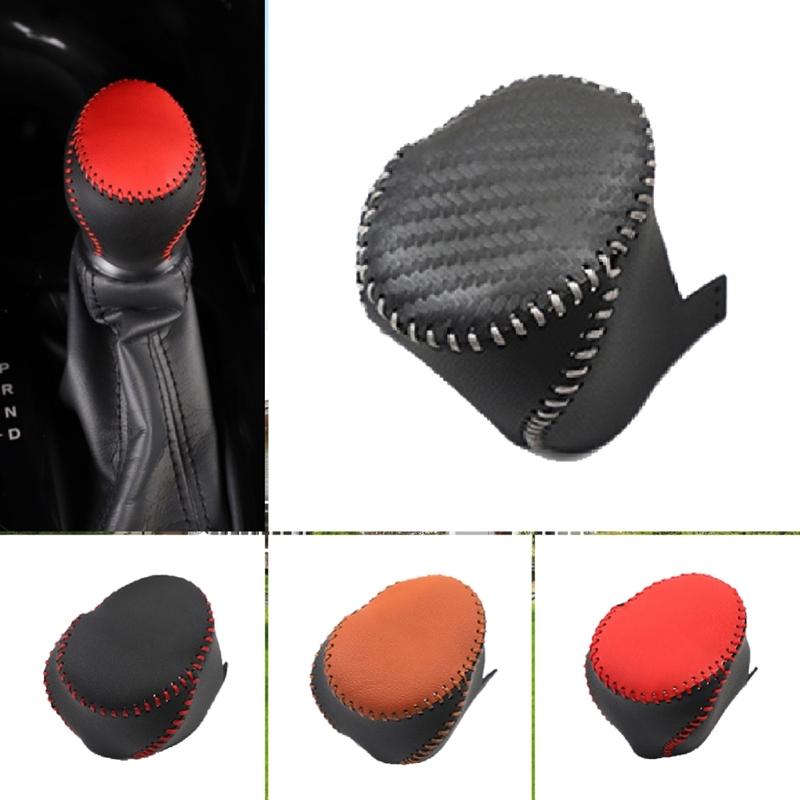 Leather Car Gear Shift Collars for Toyota C-HR CHR 2016 - + Leather Head Knob Cover Interior Accessories