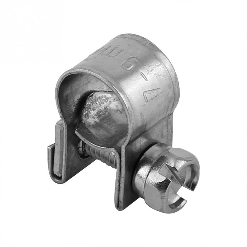 Compre 6mm20mm Optional Size 10pcs Stainless Steel Mini Fuel Line Pipe Hose Clamp Clip barato