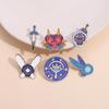 Retro Anime Chic Brooches: Cartoon Shield & Arrow Trendy Badges