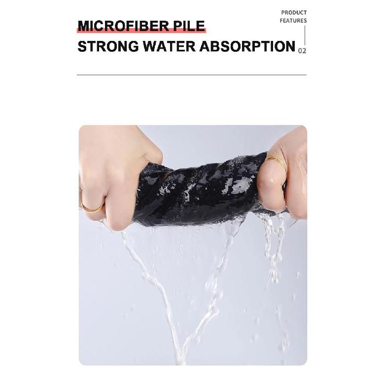 SEAMETAL Velké Mikrovláknové Ručníky Ručník na Mytí Auta 160x60cm Čištění Celého Těla Auta Suché/Mokré Dvojí Použití Super Absorpční Hadry