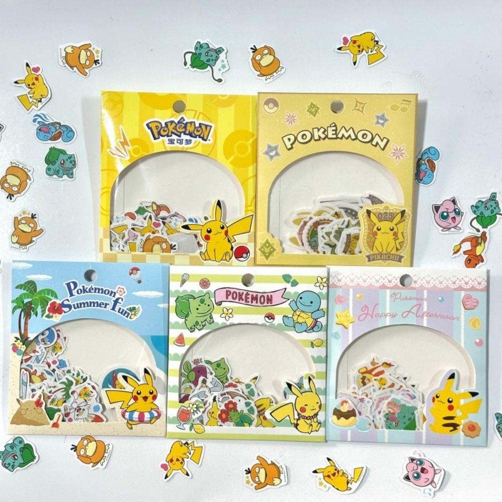 Genuine Anime Pokmon Pikachu Stickers Pack Graffiti Decals Decoration For Phone Laptop Stationery PVC Waterproof Toys Gift