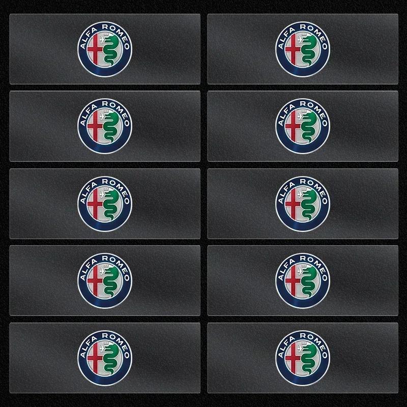 2026 Quente Alfa Romeo 1/2/5/10 Peças Autocolantes de Carro Emblema Decalques de Decoração Automóvel Autocolantes para Limpa para-brisas para Alfa Romeo 4C 159 Spider Giulia