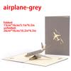 3 Colors Foldable 3D Airplane Greeting Card Ornament Handmade Paper Carving Blessing Message Card Graduation Birthday Gift XJM