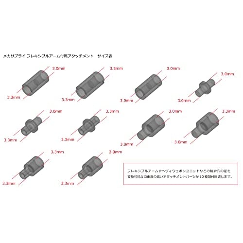 Kotobukiya M.S.G Modeling Support Goods Mecha Supply 01 Flexible Arm A (50mm Total Length, Non-Scale Plastic Model)