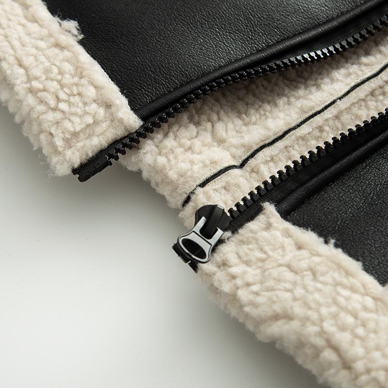 2025 Spring/Autumn Women's European & American Fashion Lamb Wool Coat - Loose One-piece Fur Design