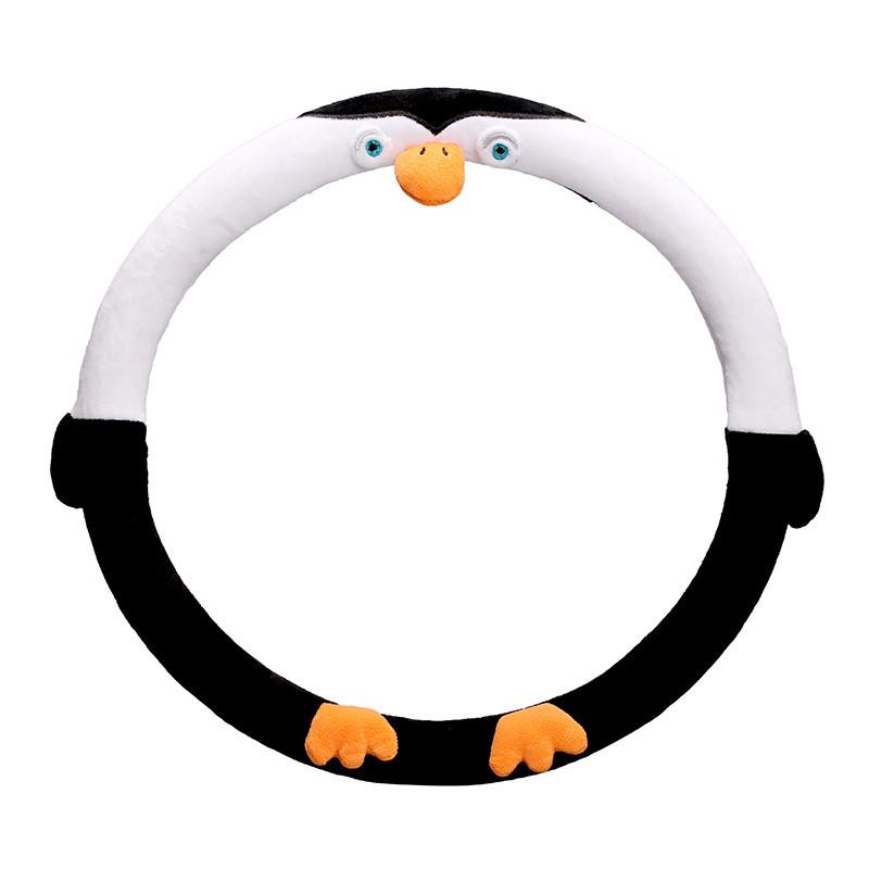 Car Cartoon Steering Wheel Cover Creative Cute Car Handle Gloves Winter Plush Steering Wheel Cover