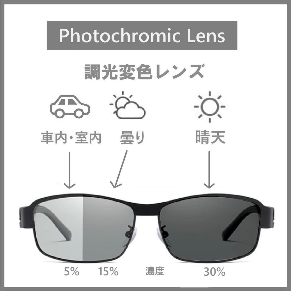 Polarized Photochromic Sunglasses for Driving UV for Outdoor with Case and Microfiber Cloth [REONAS] + Men, Sunglasses, Protection, Driving, Fishing,