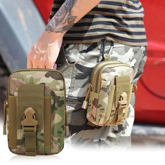 Tactical Molle Pouch Universal EDC Waist Bag with Cell Phone Holster Outdoor Belt Bag Gadget Pouch for Hiking Outdoor Adventures