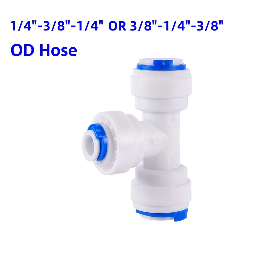 OD 1/4" 3/8" Pipe Slip Lock Quick Connector Water Purify Joint Garden Irrigation Straight Elbow Tee Valve Pipe Coupling Fittings