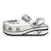 Zueco de Senderismo EVA Weekly Eight Rhapsody Conejo de Cómic Lindo Graffiti Moderno Versátil Zapatos con Agujeros Unisex Blanco