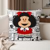 Cartoon Cute Mafalda Pillow Case Suitable For Bedrooms Living Rooms Cars Home Decoration