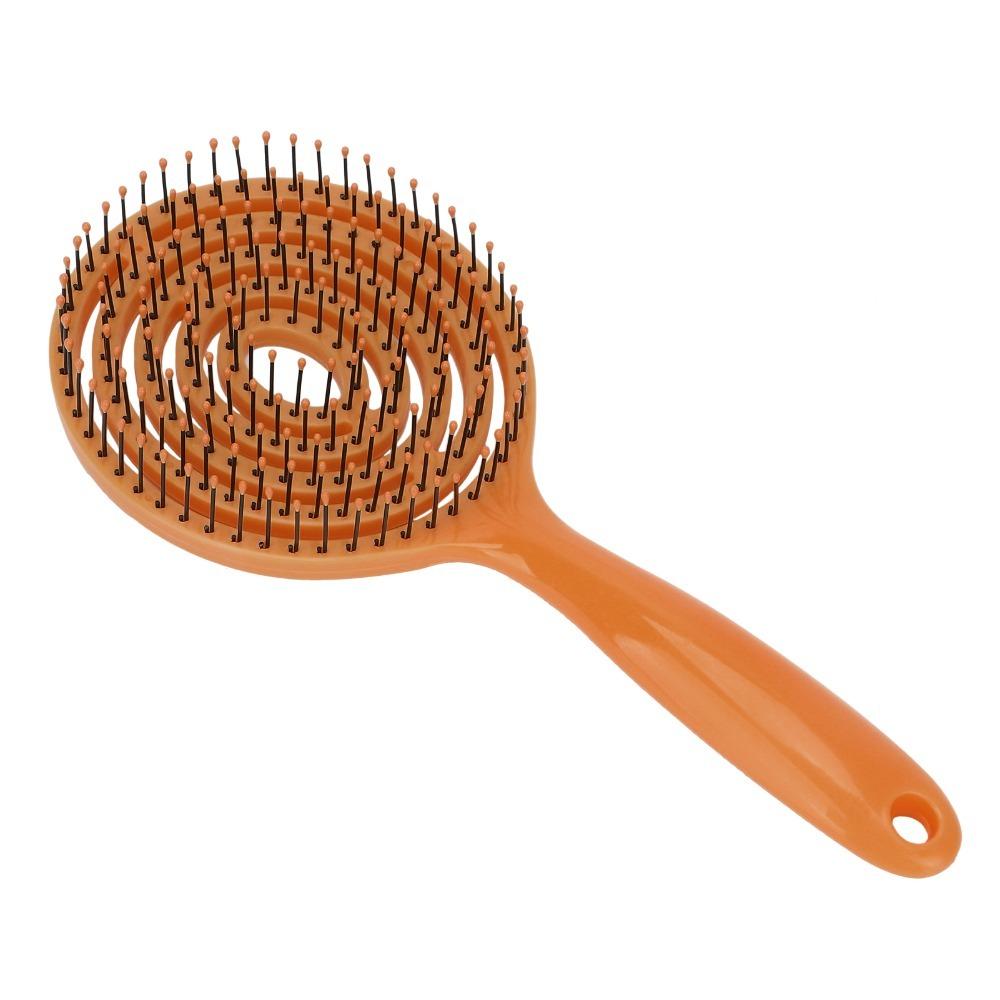 Round Head Hair Detangling Brush Super Soft Glides Vented Detangling Hair Brush For Curly Hair оранжевый