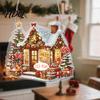 Durable Acrylic Holiday Keepsakes Christmas Hanging Pendant with Chain Lightweight Winter Wall Decor Double-sided Themed Pendants Ornament for Home