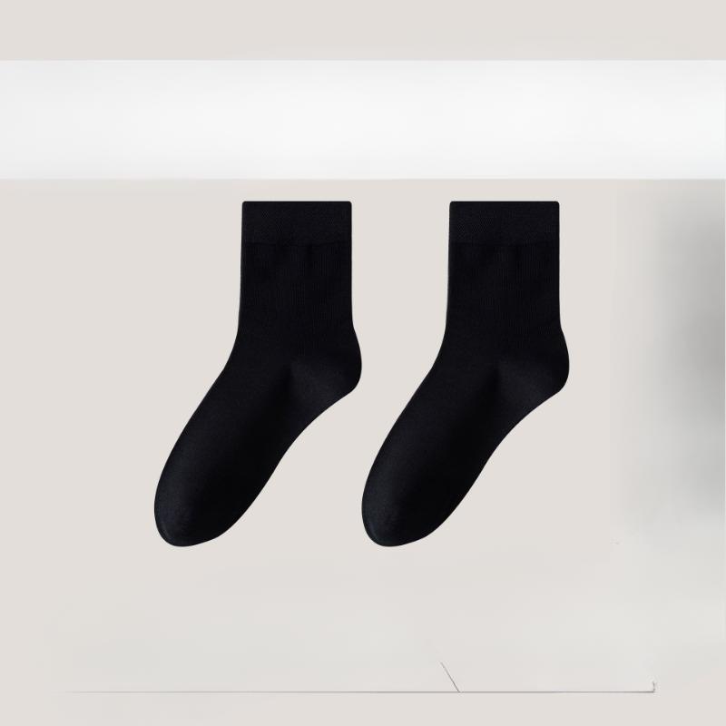

Женские осенне-зимние носки из чистого хлопка, бесшовные, антибактериальные и дезодорирующие, осенние женские носки из хлопка 1 pair чёрный
