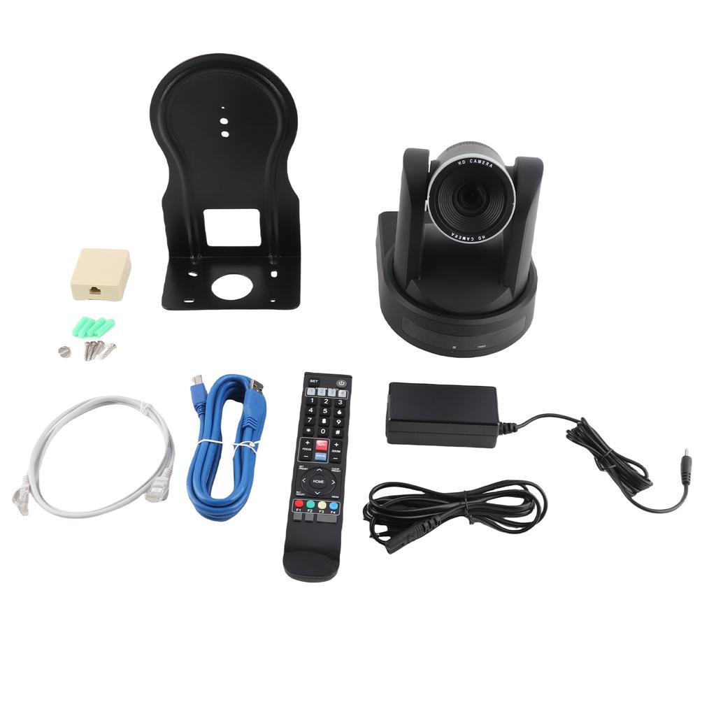 HD 1080P Video Camera PTZ Conference Room Camera 4 Control Methods Omnidirectional Shooting Stable Rotation for Live