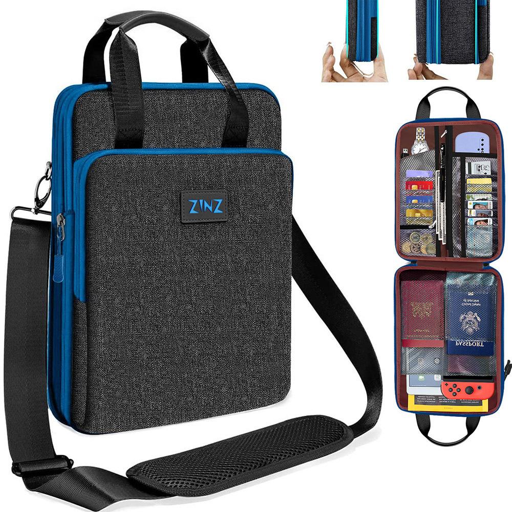 13-inch Laptop Shoulder Bag Messenger Bag Expandable Business Shoulder Bag Computer Bag Contrast Color