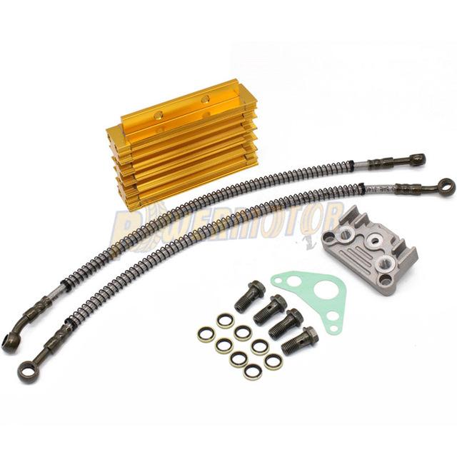 Engine For 125cc ATV Pit Bike Radiator CNC Oil Cooler Aluminium Kit For Pit Dirt Bike Motocross Motocycle Cooling Accessories