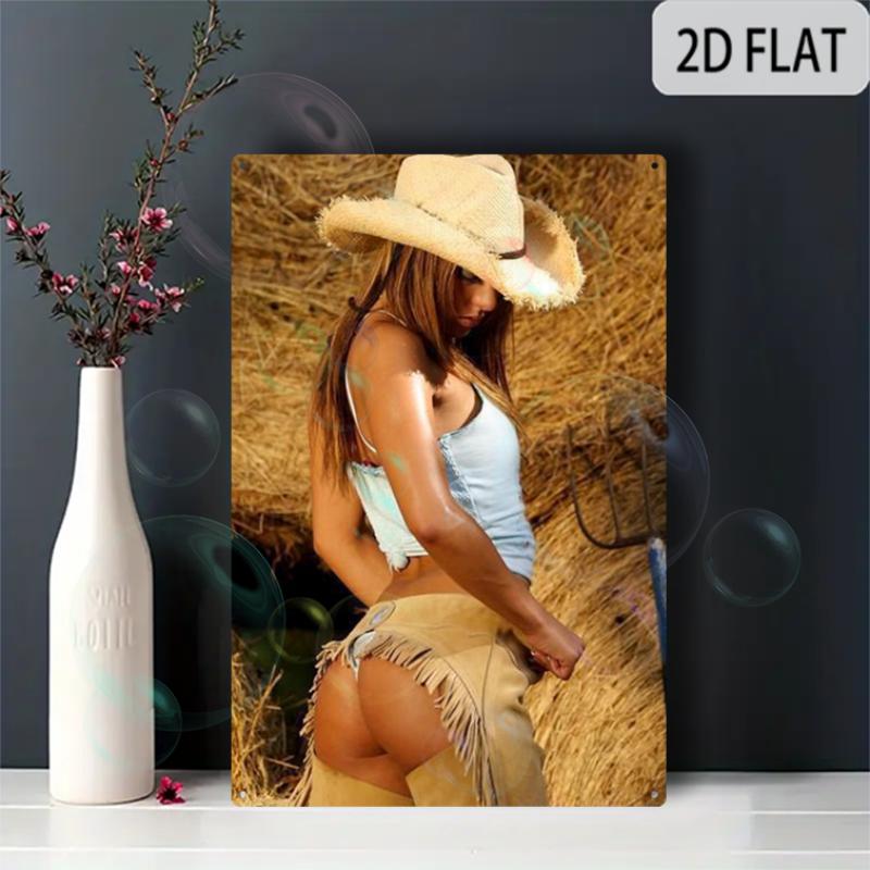 2D Flat 1pc Vintage Full-Length Photo Sign Aluminum Poster, Waterproof & Heat-Resistant , No-Fade Indoor/Outdoor Decoration