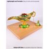 Vintage Aladdin Chirag Lamp-Luxurious Metal Jewelry Box,Decorative Showpiece,Home & Office-12 cm(Gold-Green)