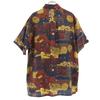 CLASSIC 90s Silk Old Overall Handle Short Sleeve Shirt S Brown Men's Used