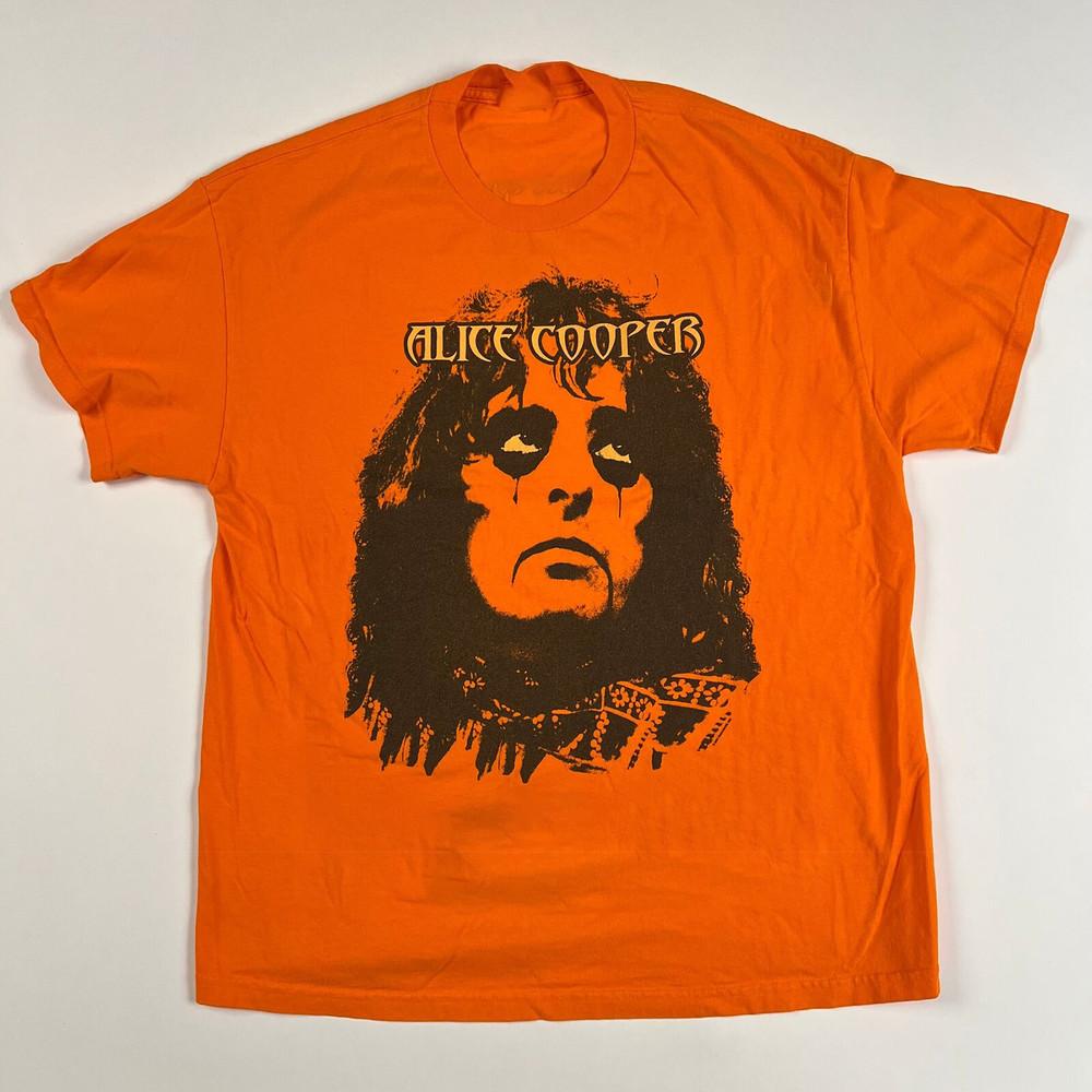 

Alice Cooper Happy Halloween Orange Unisex Cotton Adult Tee Shirt MI1008 Unisex T-Shirt XXXXL