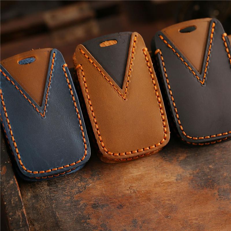 High Quality Leather Car Remote Key Cover Case Holder shell For Jaguar New F-PACE S-TYPE C-X16 V12 XE XJ XJL XF E-PACE Guitar