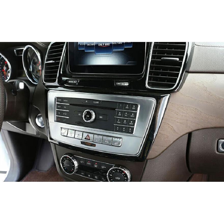Console Volume Switch Button Panel Cover For Benz GLE GLS 2016-2019 Matte Silver