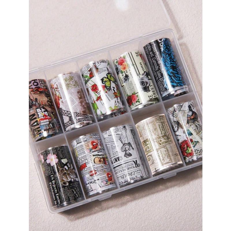 10pcs/Box Leopard Print Nail Art Transfer Foils Nail Accessories DIY Nail Stickers Nail Art Supplies
