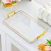 ZISIZ Clear Gold Desktop Storage Tray