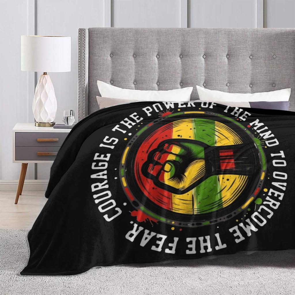 Black History Knitted Blanket Fleece  Super Warm Throw Blanket for Bedroom Sofa Bedroom Quilt