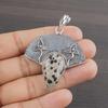Natural Dalmatian Jasper Gemstone 925 Sterling Silver Jewelry  Pendant 1.9" AJP-2005
