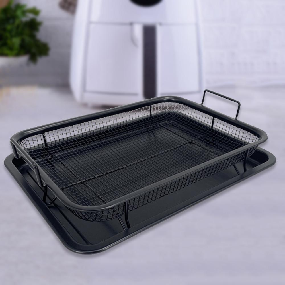 Stainless Steel French Fries Basket Heat-resistance Square Food Mesh Basket Gadgets Tools Western Snacks Air Fryer Accessories